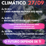 Actos do día da folga mundial contra o cambio climático, venres 27 de setembro de 2019