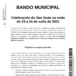 Bando municipal con relación á celebración do San Xoán