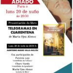 A presentación do libro Telegramas en cuarentena realizarase no 20 de xuño